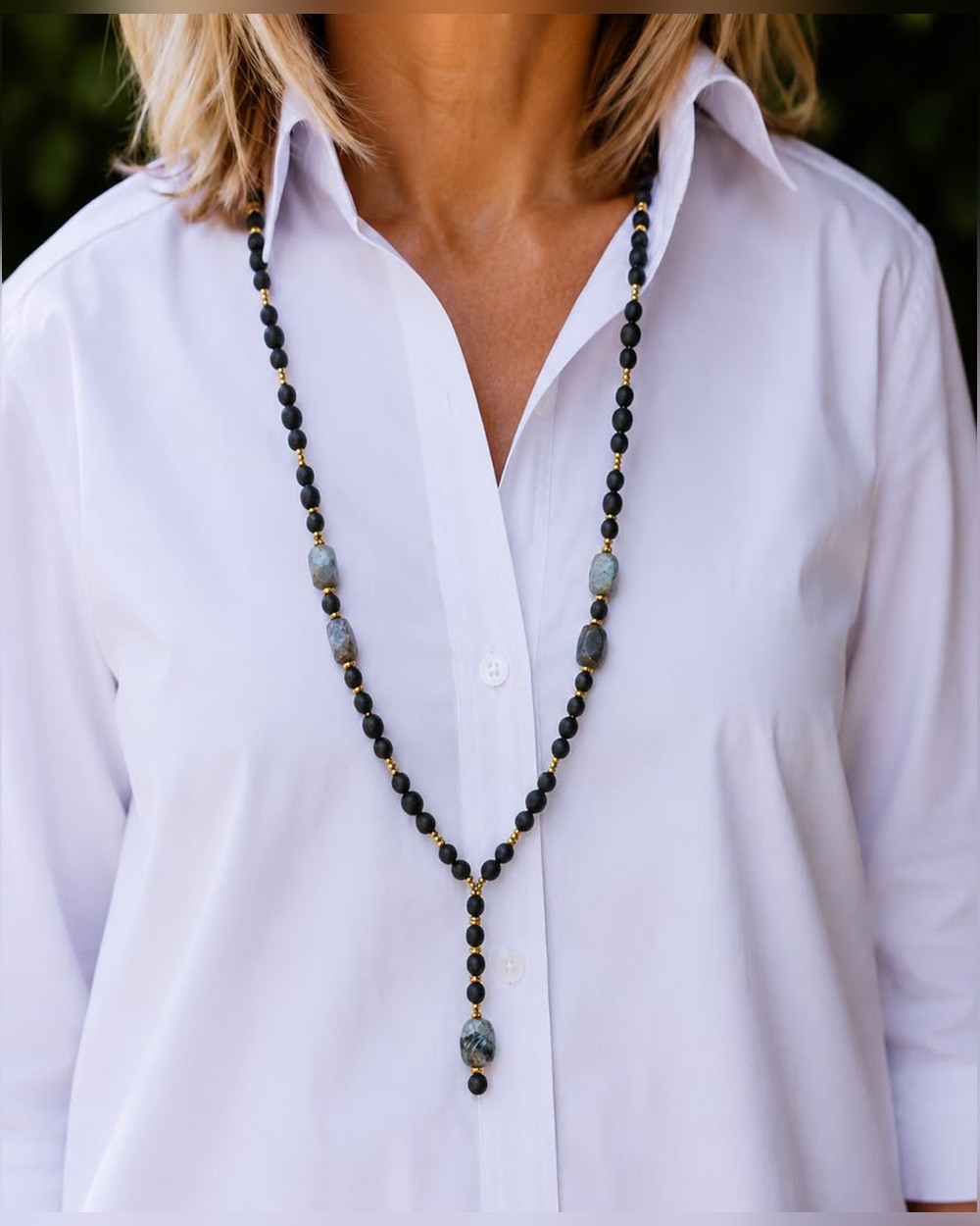 Collier "Émeraude Brute" — Sha AZ Marrakech