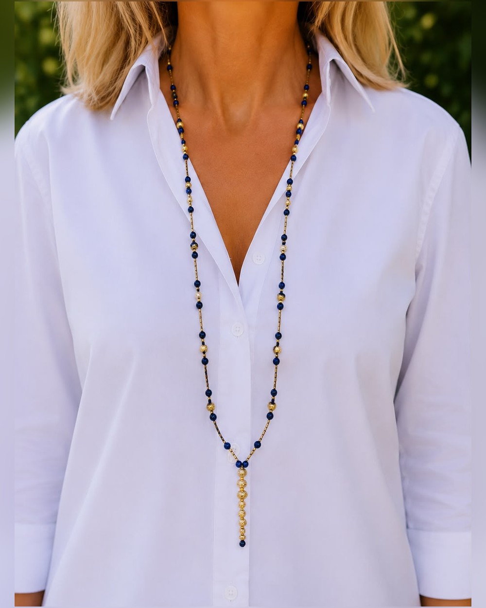 Collier "Bleu Majorelle" — Sha AZ Marrakech