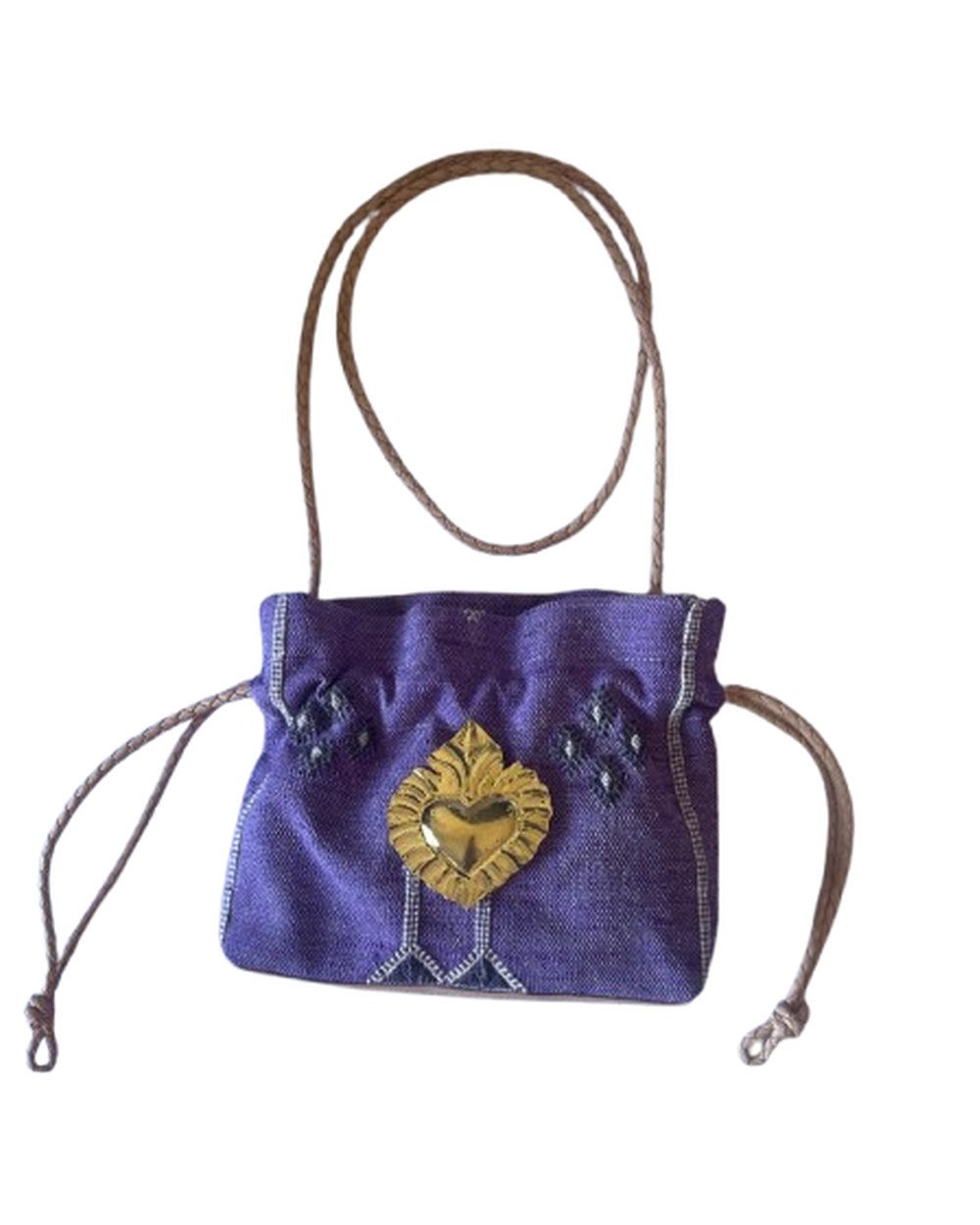 Sac Bourse Cœur Sacré — Violet — Sha AZ Marrakech