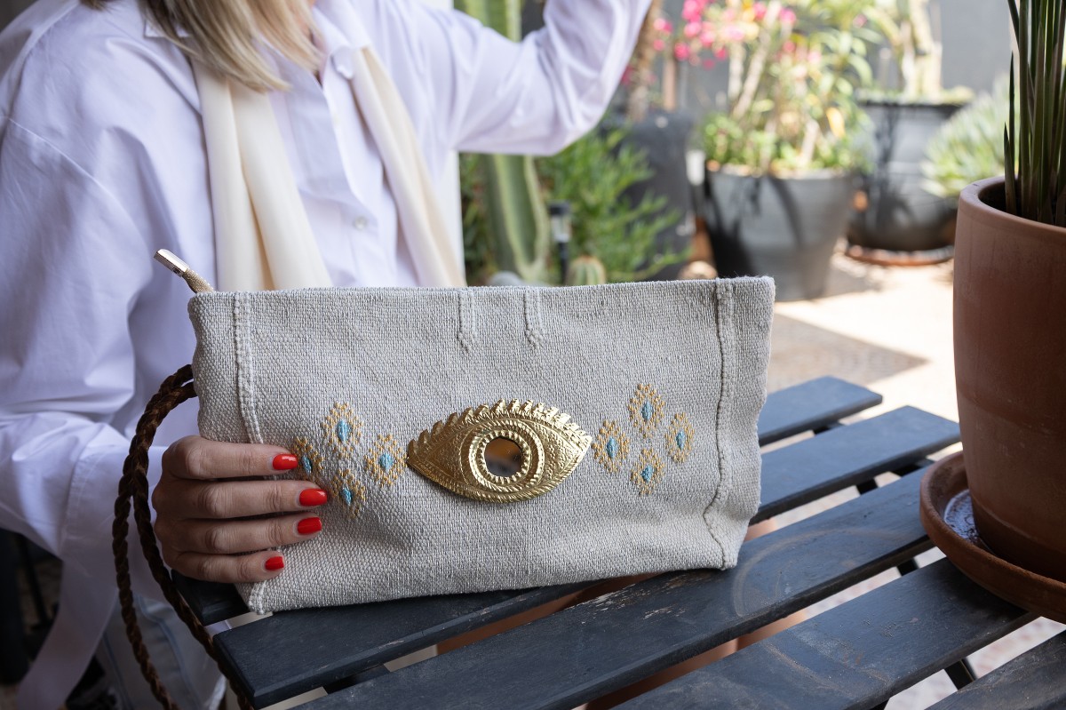 Pochette Clutch "Œil Protecteur" — Sha AZ Marrakech