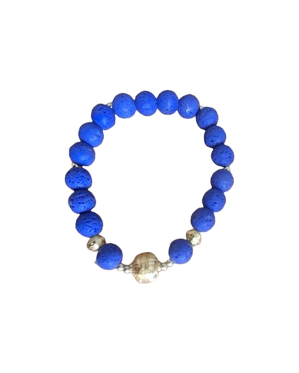 Bracelet — Pierre de Lave Bleu Majorelle — Sha AZ Marrakech