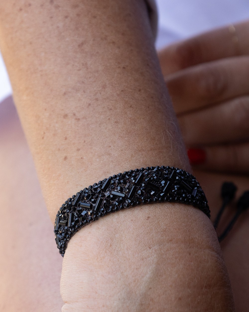 Bracelet Perlé — Noir — Sha AZ Marrakech